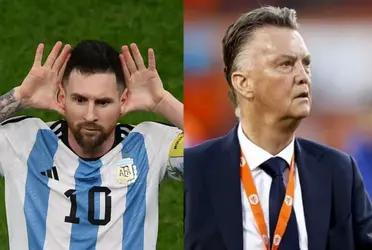 Messi couldn't take it any longer and dedicated a few words to the Netherlands coach after the World Cup match
