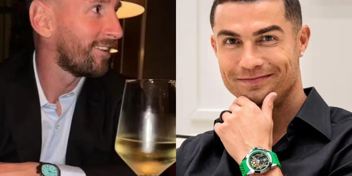 Messi exhibited an expensive luxury watch able to compete with Cristiano Ronaldo's.