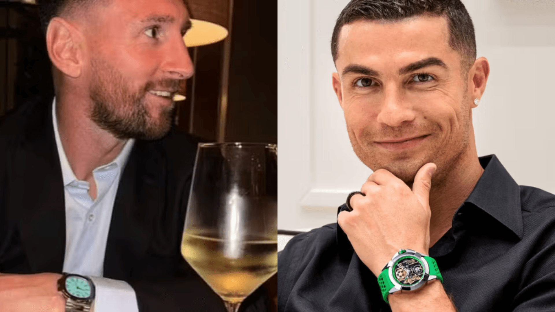 Messi exhibited an expensive luxury watch able to compete with Cristiano Ronaldo's.