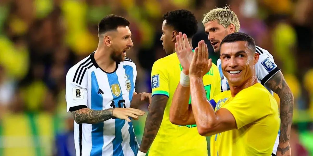 Messi had a little argument with Real Madrid's Rodrygo