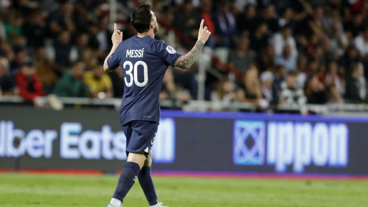 Messi lets his football do the talking, surpassing old milestone.