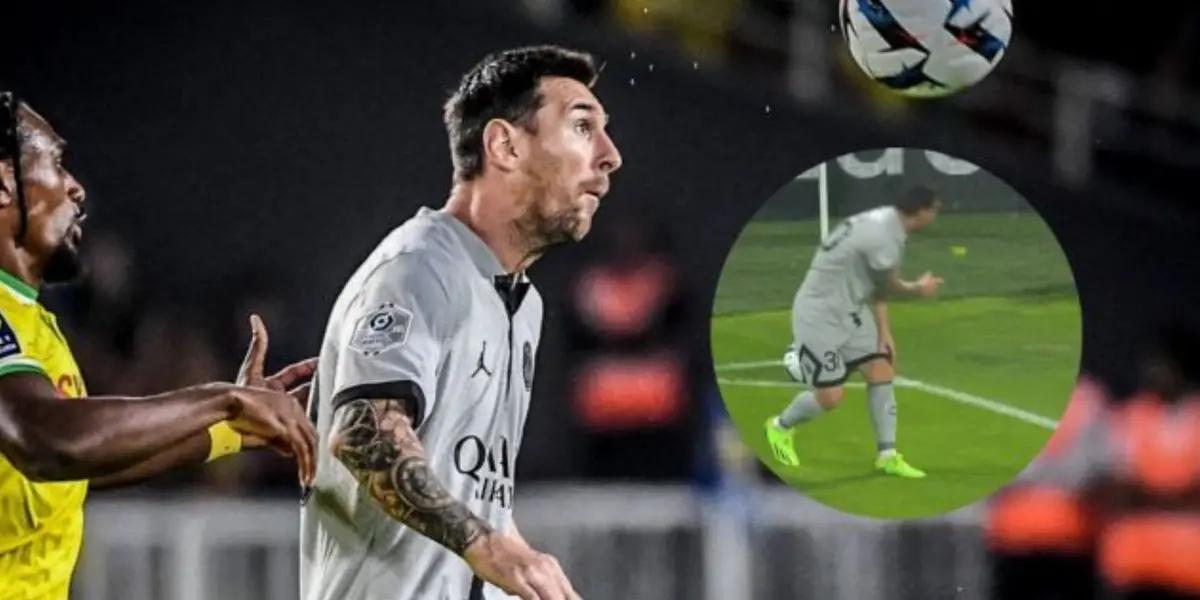 Messi lived an unfortunate situation on the pitch but remained calm.