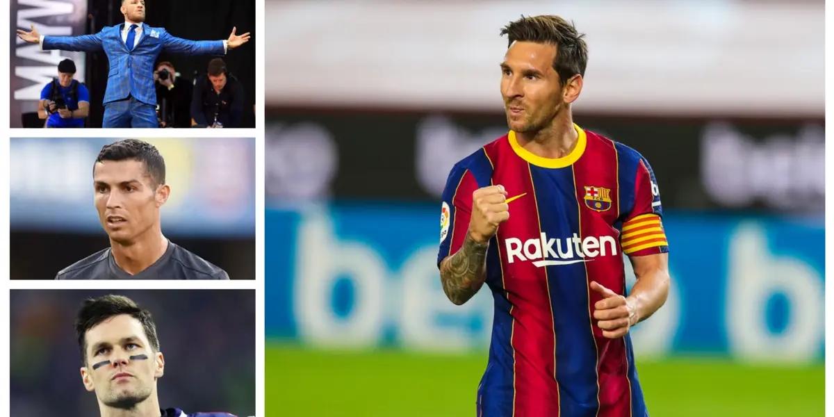 Messi: the fortune for which he mocks Tom Brady, Conor McGregor and Cristiano Ronaldo