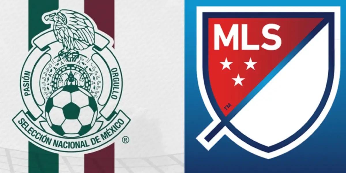 Mexico National Team badge and MLS logo.
