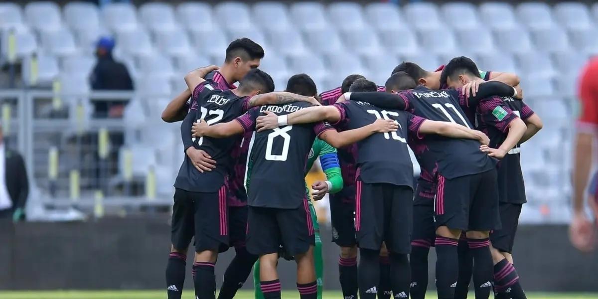 Mexico national team before a match.