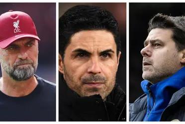 Mikel Arteta, Jurgen Klopp and Mauricio Pochettino