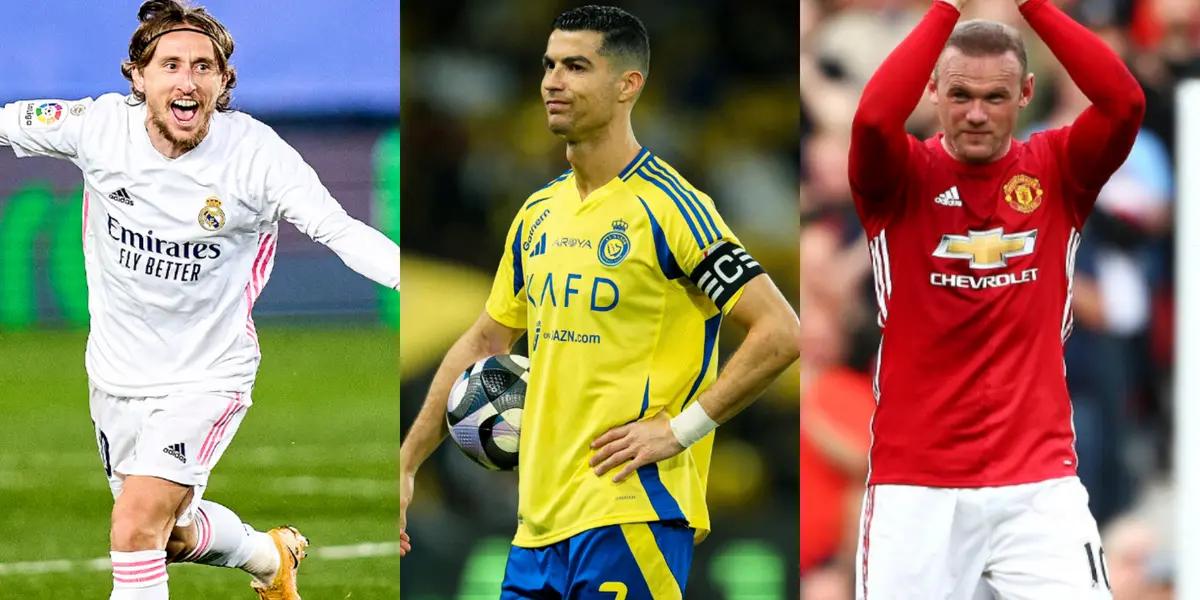 Modric, Ronaldo and Rooney | Photo: @realmadrid, @alnassrfc_en and @manutd