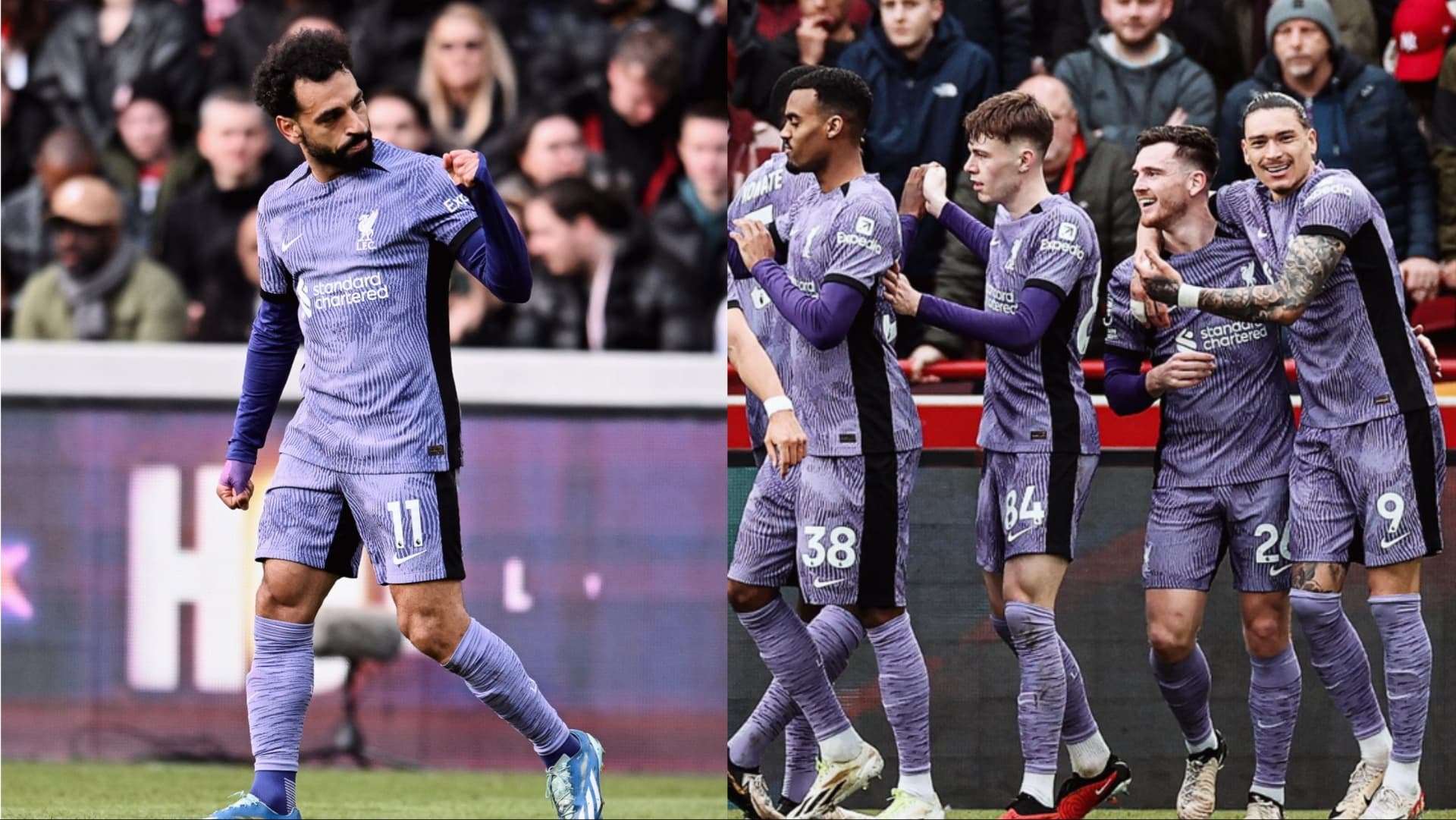 Mohamed Salah shines on his return for Liverpool as the Reds defeat Brentford 4-1.