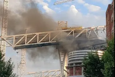 Moments of extreme tension were experienced when the fire started at the Real Madrid stadium