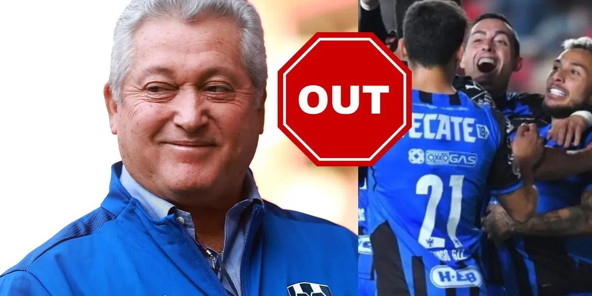 Monterrey already has its first player out after the result of the match with Santos Laguna