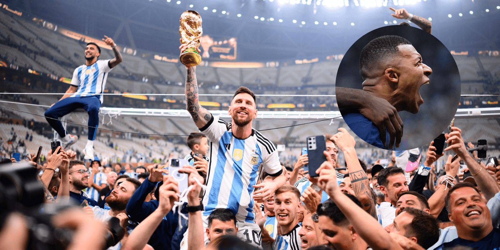Nasser Al-Khelaïfi surrendered at the feet of the captain of the Argentine team after winning the World Cup