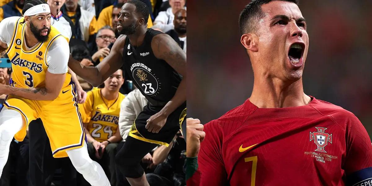 NBA players were inspired by Cristiano Ronaldo before an NBA game.