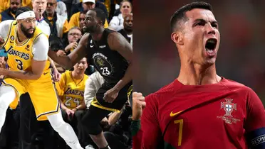 NBA players were inspired by Cristiano Ronaldo before an NBA game.