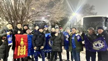Neither freezing temperatures nor the harsh winter could stop Chelsea fans from showing their unwavering support for their team.