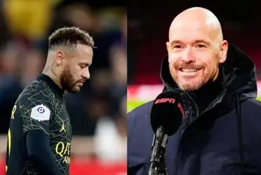 Neymar and Manchester United were set to link up in the summer, but the Red Devils have handed the Brazilian player a setback