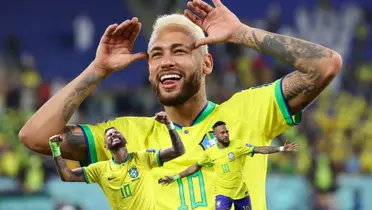 Neymar celebrates his goals he has scored for the Brazilian national team.