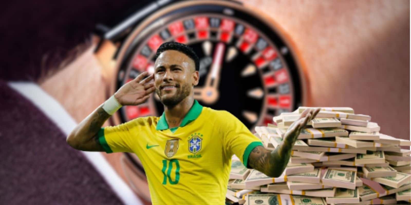Neymar celebrating a goal with the Brazil national team