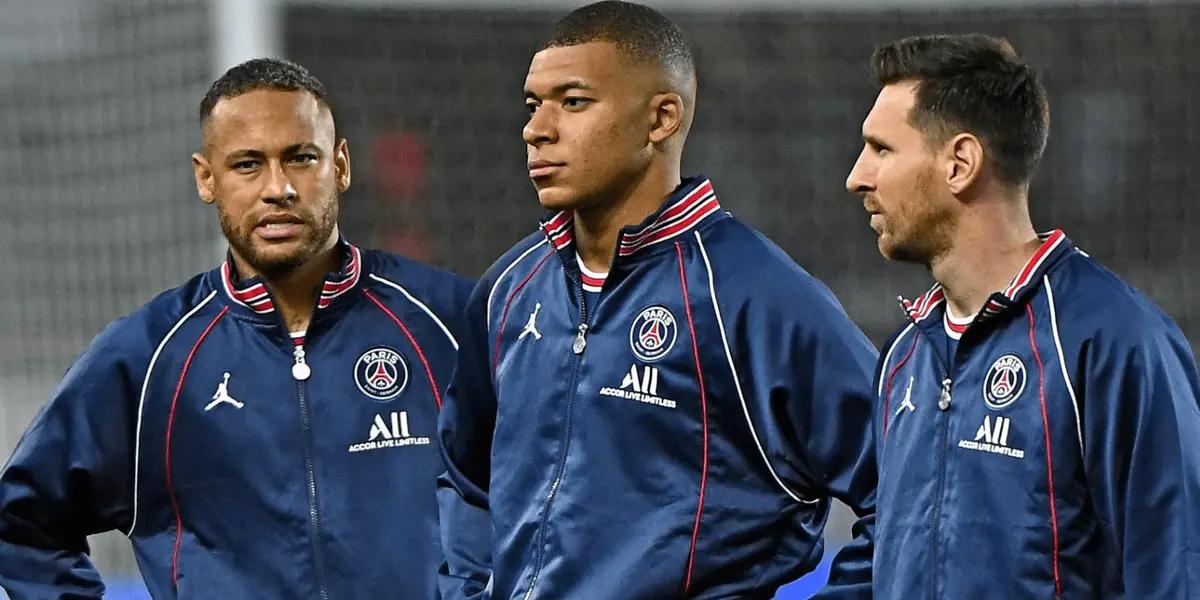 Neymar is now tied with Mbappe for goals and one assist behind Messi.