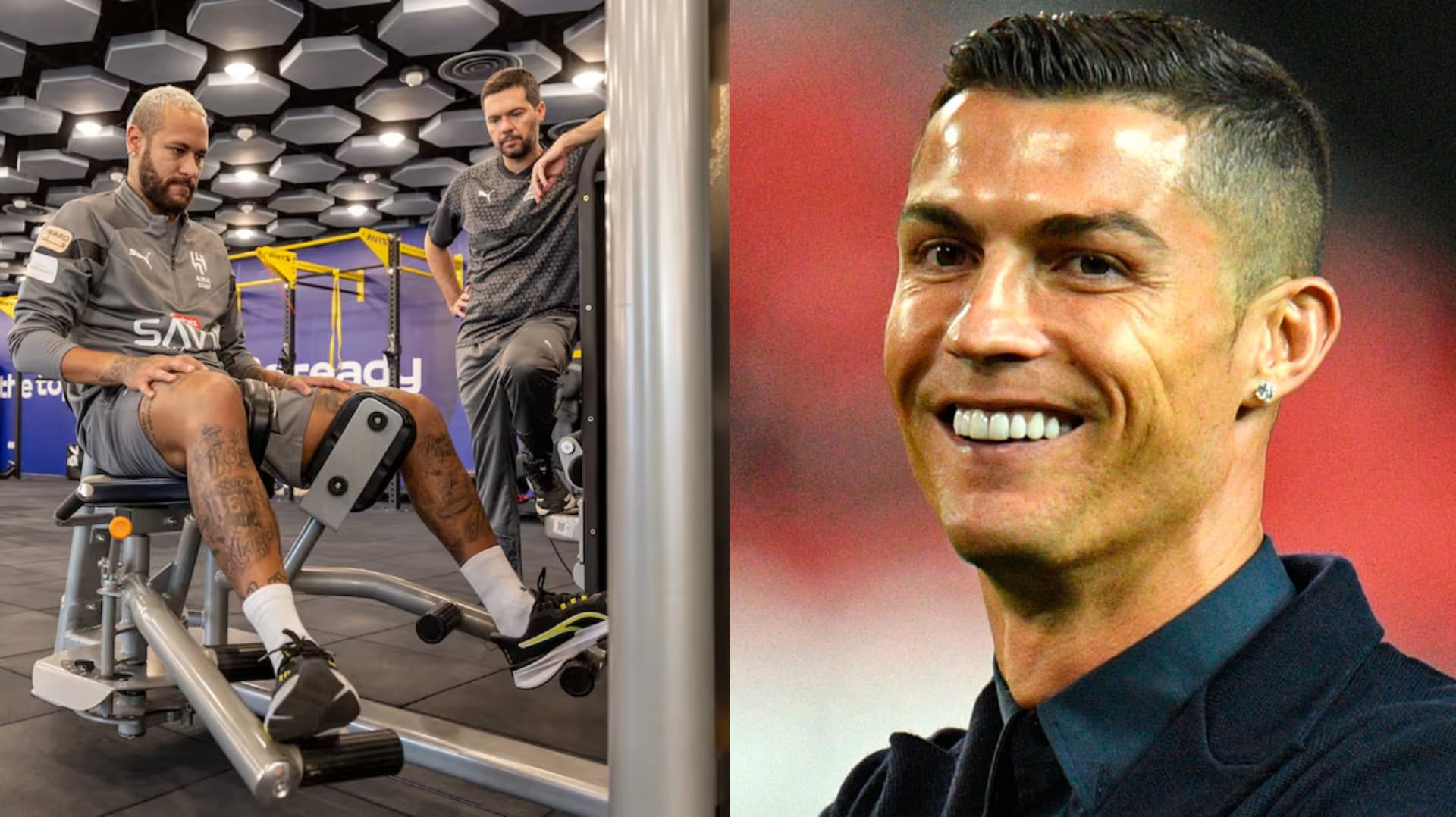 Neymar is recovering from his injury while Ronaldo partners with a fitness app for his fans.