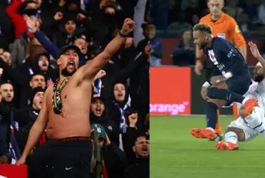 Neymar Jr received a horrendous foul and the PSG players were furious.