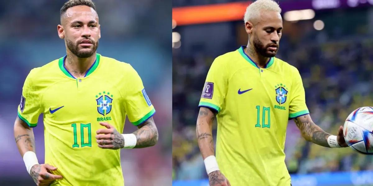 Neymar returned to the starting lineup and this was his missed penalty