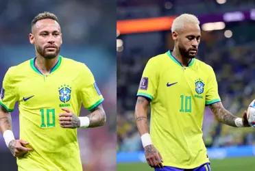 Neymar returned to the starting lineup and this was his missed penalty