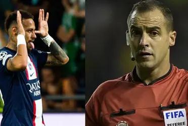 Neymar sent a message to the referee that booked him after celebrating.