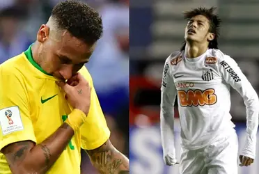Neymar's reaction when he saw that Santos was relegated for the first time in Brazil