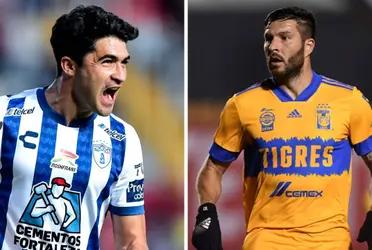 Nico Ibañez of Pachuca and André-Pierre Gignac of Tigres are tied in first place.