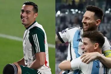 Not even the two Argentineans who represented Mexico in the World Cup dared to do so much, he wore the Argentinean flag to celebrate