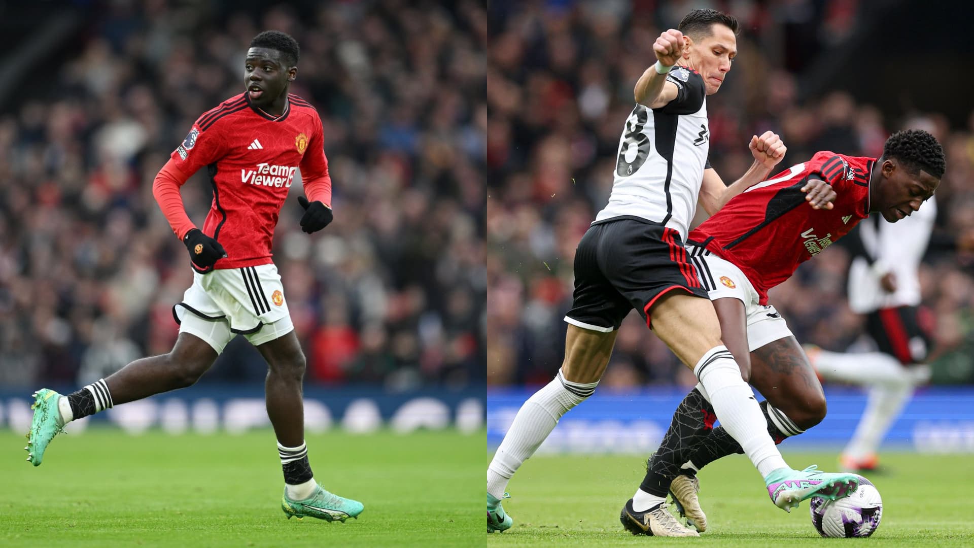 Omari Forson makes his Premier League debut with Manchester United but it stays 0-0 at halftime.