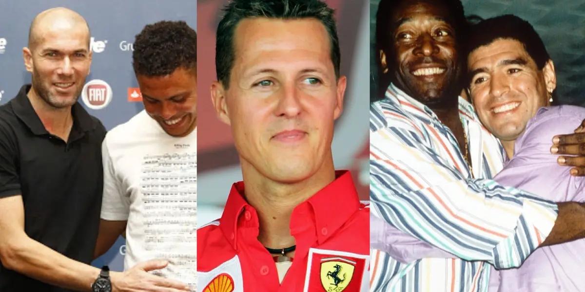 On Michael Schumacher's birthday, we remember when he discredited Pele and Maradona during a game he played with Ronaldo Nazario, Zidane or Michael Ballack
