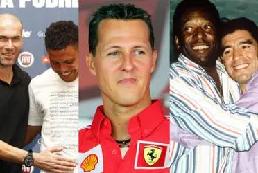 On Michael Schumacher's birthday, we remember when he discredited Pele and Maradona during a game he played with Ronaldo Nazario, Zidane or Michael Ballack