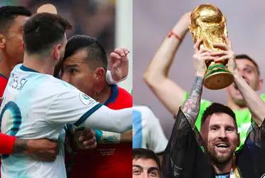 On the pitch he always had a tense relationship, but the Chilean surrendered at the feet of the Argentina captain.