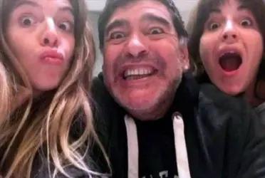 One month after Diego's death, Dalma and Gianinna made their last tribute to their father.