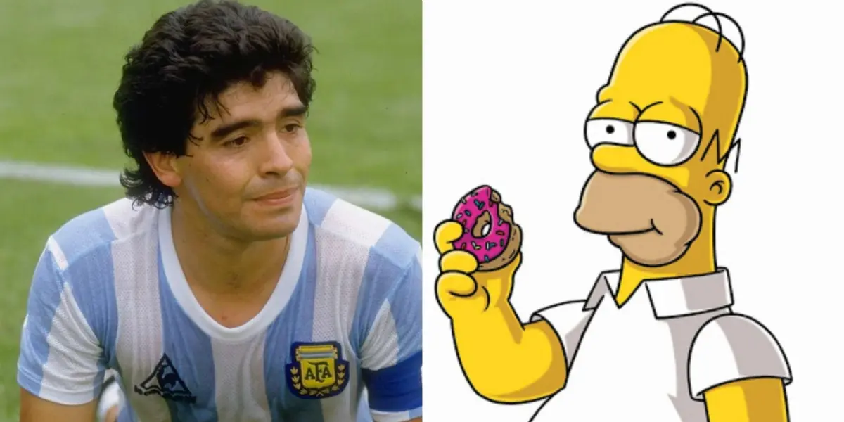 One of the strangest fights Diego Maradona had was with Homer Simpsons and nobody imagined that the character was going to respond to him. 