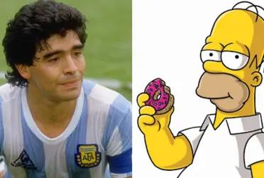 One of the strangest fights Diego Maradona had was with Homer Simpsons and nobody imagined that the character was going to respond to him.