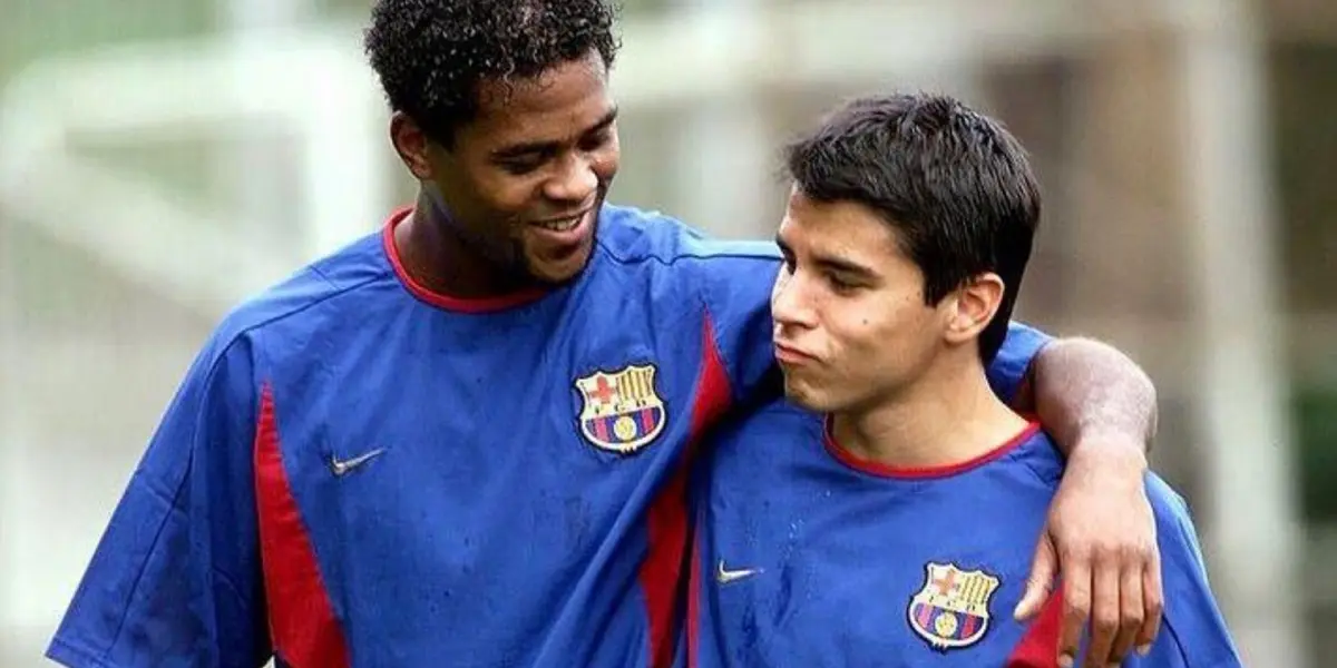 Pattrick Kluivert and Javier Saviola played together at FC Barcelona, they are friends and that is why the Dutchman gave him an emotional gift for a personal project of the Argentine player