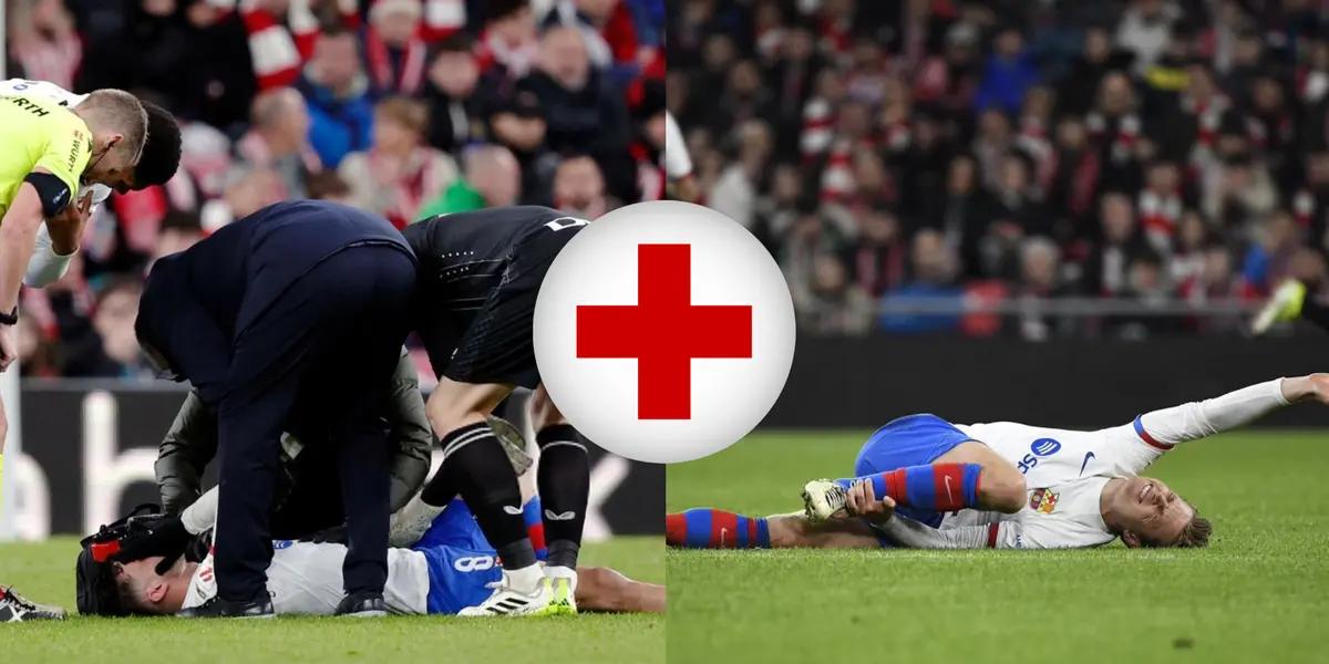 Pedri and Frenkie De Jong suffered injuries in the first half against Bilbao.