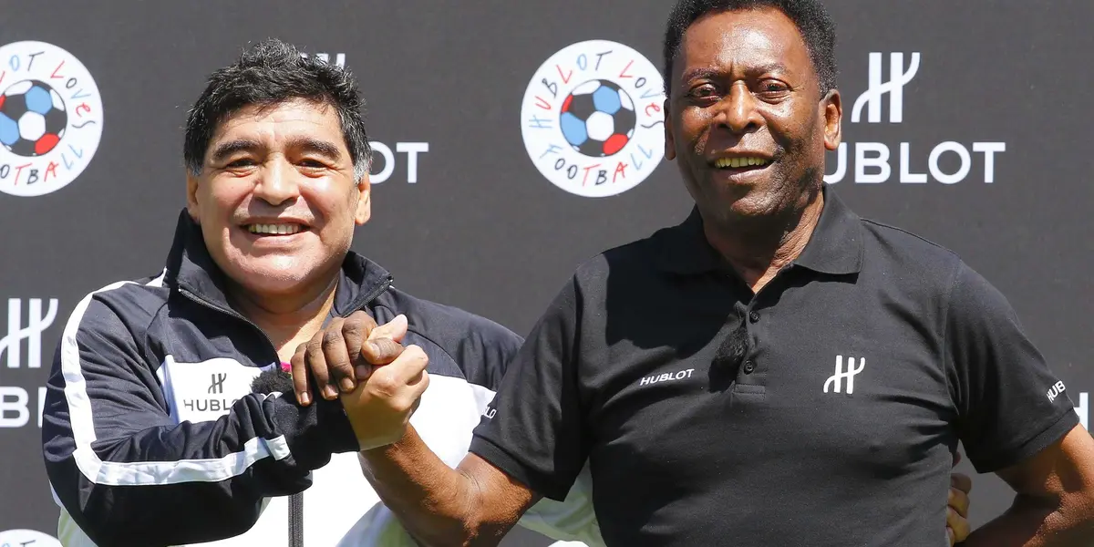 This was the reaction of King Pelé after seeing Conmebol's tribute to Diego Armando Maradona