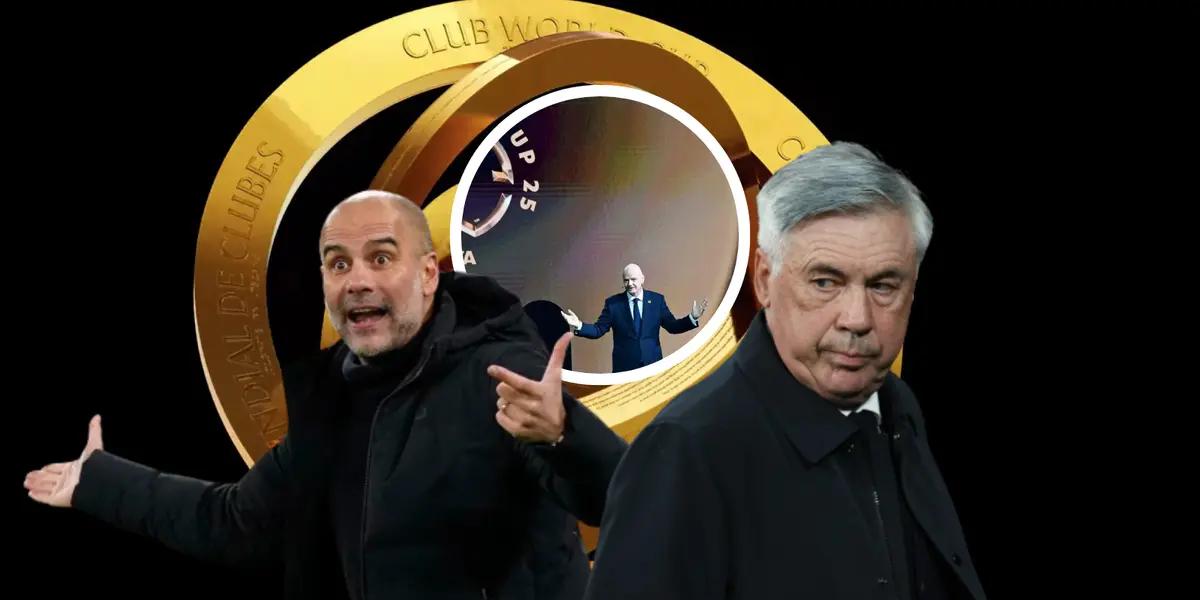Pep Guardiola and Carlo Ancelotti Photo: BBC, Marca, AFP