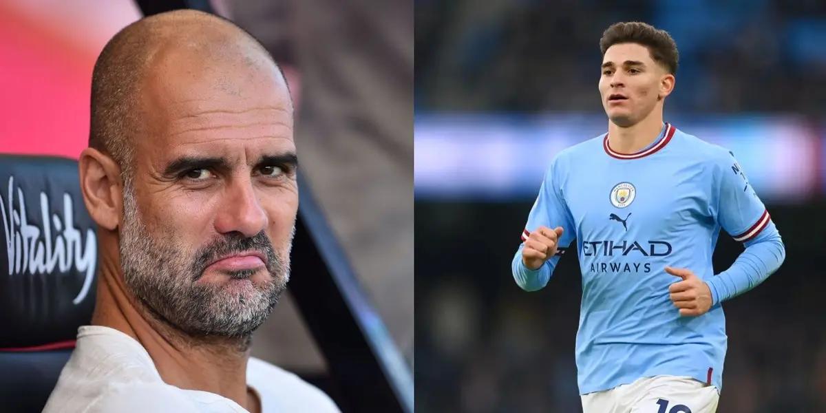 Pep Guardiola does not have confidence in Julián Álvarez and this act shows it