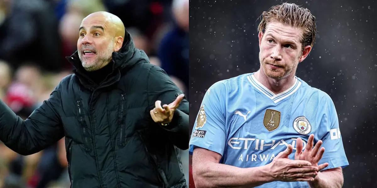 Pep Guardiola finds out that Kevin De Bruyne is injured again but isn't that worried.