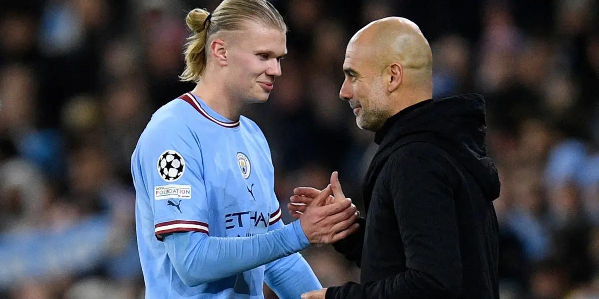 Pep Guardiola is not bothered by reports of transfer interest for star striker Erling Haaland.