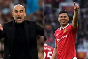Pep Guardiola reacts to Manchester United's big win over Chelsea ahead of the UEFA Champions League final