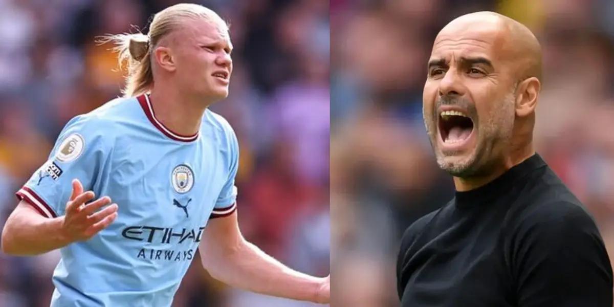 Pep Guardiola spoke about Erling Haaland and Julian Alvarez