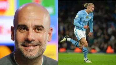 Pep Guardiola talks about rumors of Haaland going to Real Madrid by sending a cheeky message.