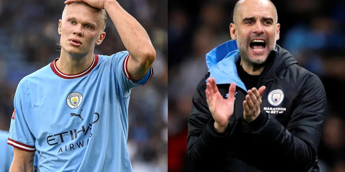 Pep Guardiola was proud of his team's performance and stood up for Erling Haaland, who had an awful game.