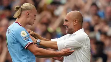 Clear and concise, Erling Haaland agrees with Guardiola while celebrating