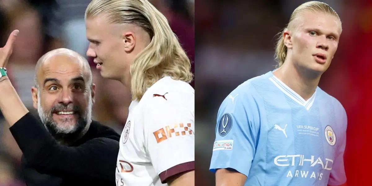 Pep Guardiola's gesture with Haaland that surprises everyone